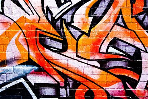 Orange Abstract Street Art Canvas | Framed Graffiti Artwork Australia