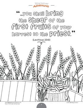 Feast of First Fruits Activity Book by Bible Pathway Adventures Classroom