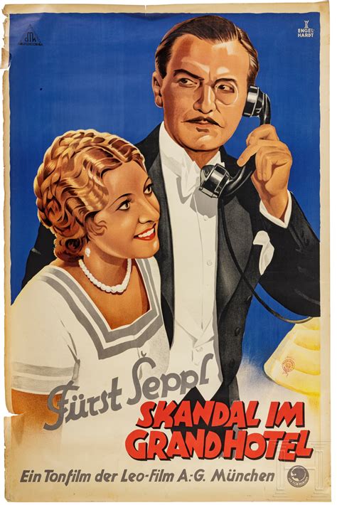 Willi Engelhardt - a movie poster for "Fuerst Seppl - Skandal im Grandhotel" | Barnebys