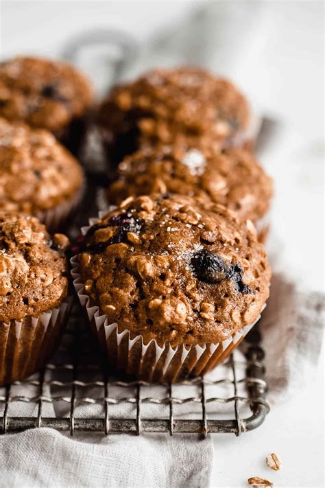 Healthy Blueberry Oatmeal Muffins - Choosing Chia