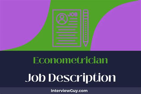 Econometrician Job Description [Updated for 2024]