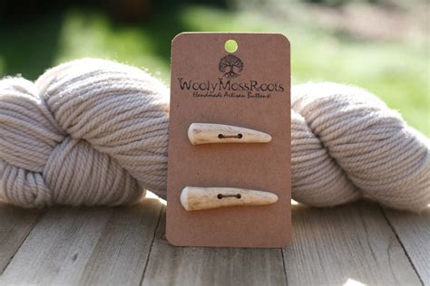 2 Rustic Toggles in Shed Deer Antler