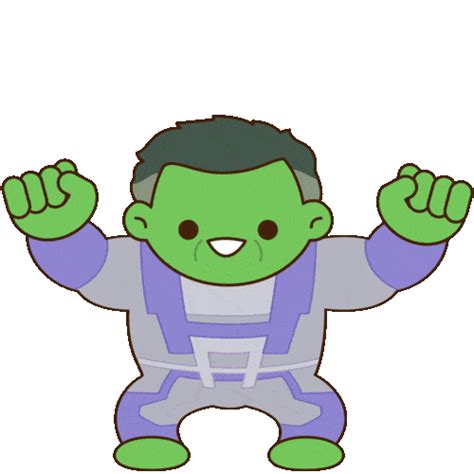 Marvel Chibi Professor Hulk Jumping Doodle - Custom Doodle for Google
