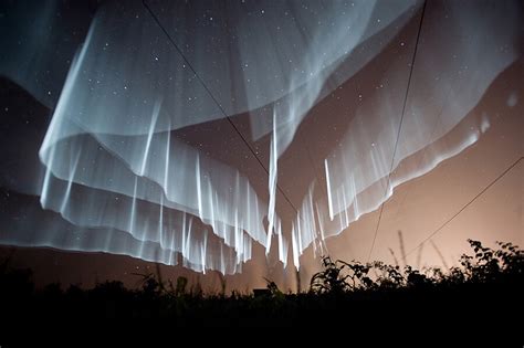 Very Sharply Defined Rare White Curtain Auroras Seen Over Finland ...