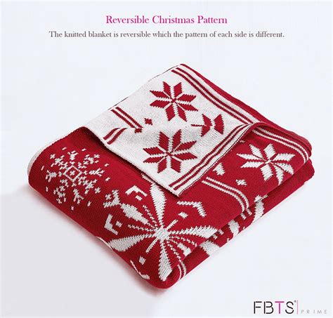 Christmas Pattern Knitted Throw Blanket – Fabritones