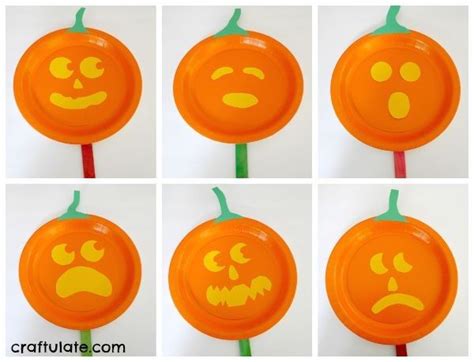 Paper Plate Pumpkins - Craftulate