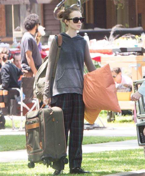 LILY COLLINS on the Set of ‘To the Bone’ in Los Angeles 04/14/2016 – HawtCelebs