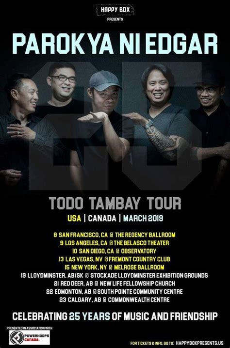 Parokya Ni Edgar to bring Todo Tambay Tour to USA & Canada | Bandwagon