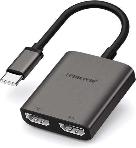 Lemorele USB C to Dual HDMI Adapter 4K @60HZ, Type C to: Amazon.co.uk ...