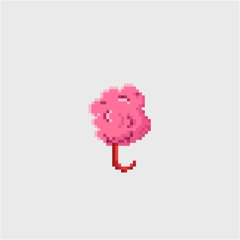 Premium Vector | Cotton candy in pixel art style