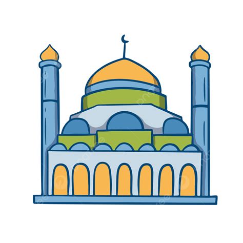 Stiker Kartun Masjid Untuk Ramadhan, Masjid, Islam, Ramadan PNG dan Vektor dengan Background ...