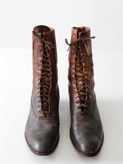 Victorian Shoes, Antique Women's Lace up Boots - Etsy