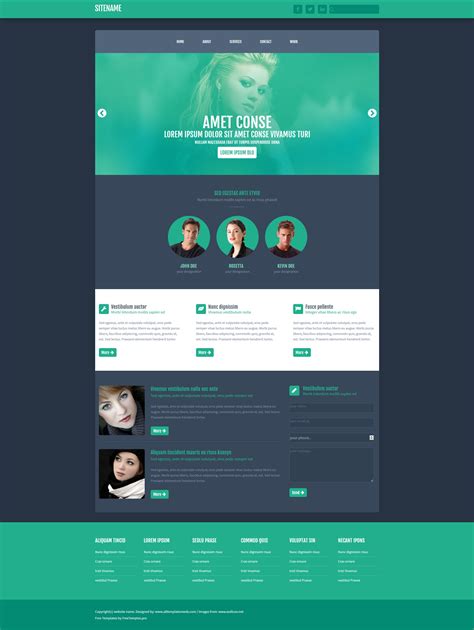 Free One Page Website HTML Template | Free HTML5 Templates