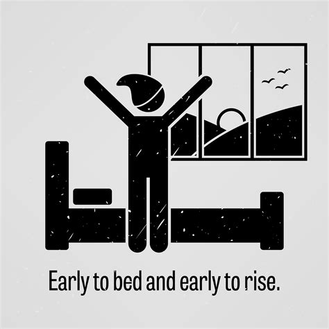 Early to Bed and Early to Rise. 363453 Vector Art at Vecteezy