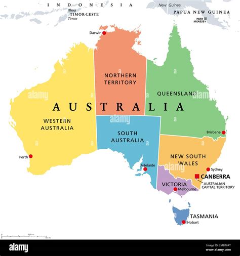 Australian Map With States And Capital Cities