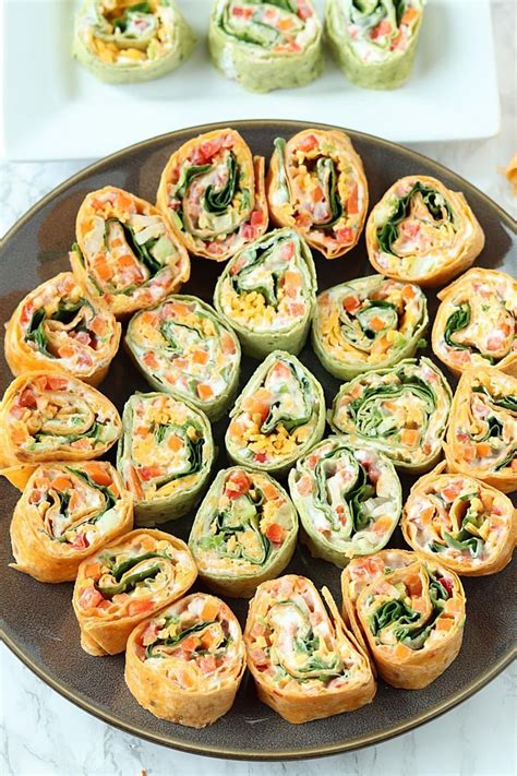 Veggie Tortilla Pinwheels Appetizer- -#appetizers | Healthy appetizers ...