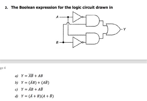 Solved 2. The Boolean expression for the logic circuit drawn | Chegg.com