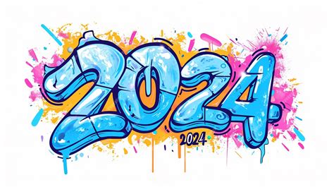 Premium Photo | Energetic and Vibrant 2024 Graffiti Lettering Perfectly Capturing Urban Street Style