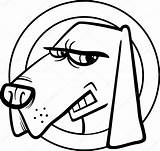 Bad dog Sign Cartoon coloring Page — Stock Vector © Izakowski 37451133 sketch template