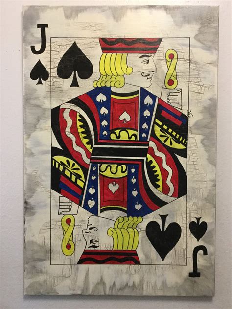 Playing Card Art JACK of Clubs Poker Decor Royalty Card Deck | Etsy