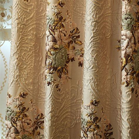 High End Chenille Floral Blackout Vintage Curtains | Vintage curtains, Curtains, Cottage curtains