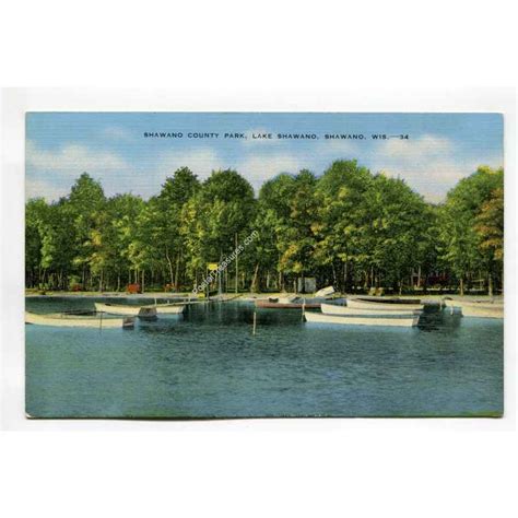 Shawano County Park Lake Shawano Shawano Wisconsin vintage ...