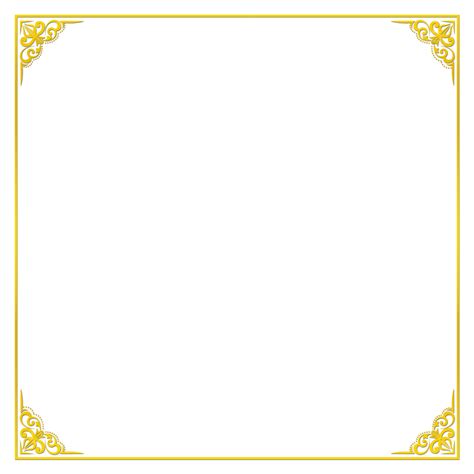 Rectangle Border Gold, Gold Border, Rectangle Border, Rectangle PNG Transparent Clipart Image ...