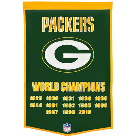 Green Bay Packers Super Bowl Championship Dynasty Banner – Palm Beach ...