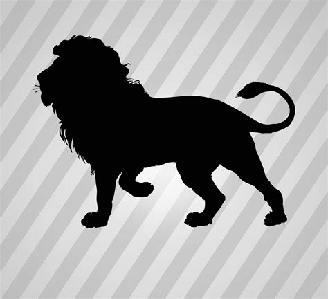 Lion Silhouette - Svg Dxf Eps Silhouette Rld Rdworks Pdf Png Ai Files Digital Cut Vector File ...