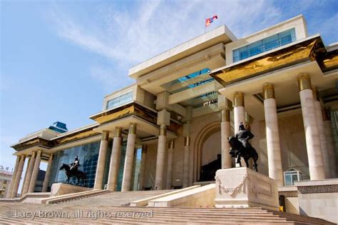 This is the Mongolian Government building.It is also known as the Government Palace. It is ...