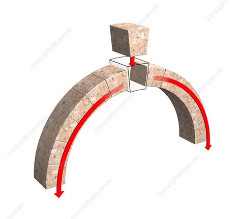 Roman arch construction, artwork - Stock Image - C022/2935 - Science Photo Library