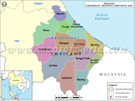 Narathiwat Map | Map of Narathiwat Province, Thailand