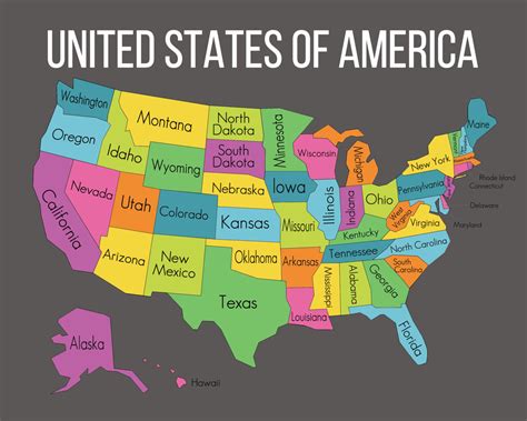 10 Inspirational Printable Map Of The United States With State ...