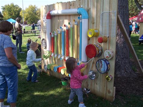 we could totally make a little drum kit with metal cans tins, etc! | Diy playground, Outdoor ...