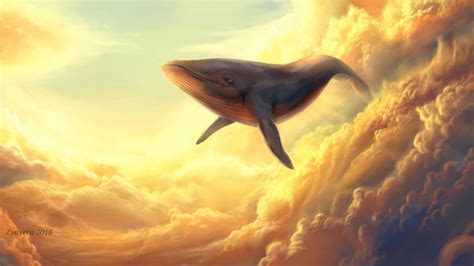 Whale In The Clouds Wallpapers | hdqwalls.com | Fantasy art landscapes ...