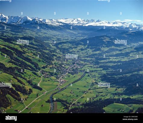 Switzerland Europe mountain Toggenburg mountains village aerial canton SG St. Gallen St. Gall ...