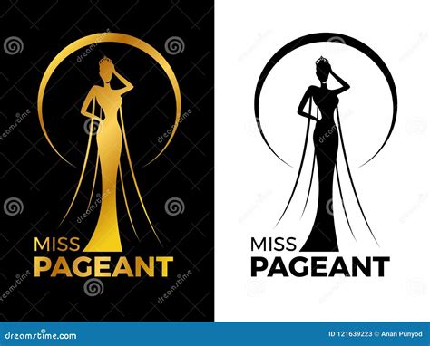 Miss Pageant Logo - Black White And Gold The Beauty Queen Pageant ...