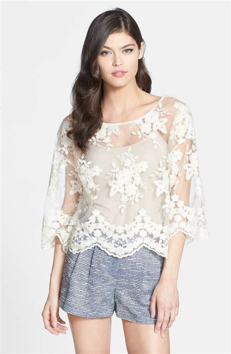 Chelsea28 Floral Lace Top | Nordstrom