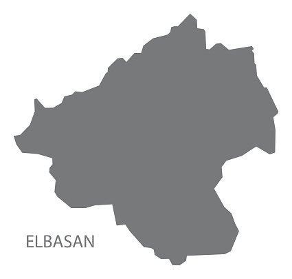 Elbasan Albania Map Grey Stock Clipart | Royalty-Free | FreeImages