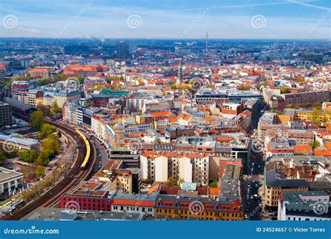 Aerial View of Berlin stock image. Image of city, house - 24524657