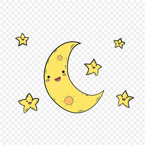 Moon Star Vector PNG Images, Cartoon Stars Cartoon Moon Cute Stars Lovely Moon, Moon Clipart ...