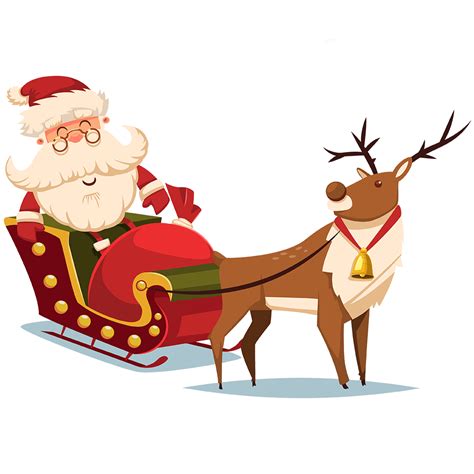 Free & Cute Santa Sleigh Clipart For Your Holiday Decorations - Tulamama