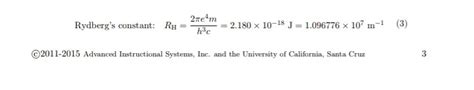 atomic structure - What is the unit of the Rydberg Constant? - Chemistry Stack Exchange