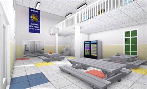 High School Cafeteria in 2022 | School interior, Diy house plans, School building design