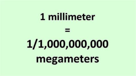 Convert Millimeter to Megameter - ExcelNotes