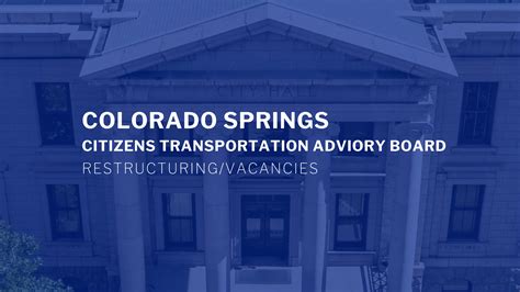 Citizens Transportation Advisory Board – Restructuring - Bike Colorado Springs