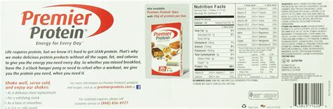 Premier Protein Bar Nutrition Label – Besto Blog