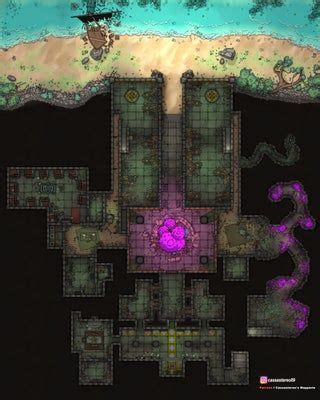 Axeholm but in the Jungle [40x50, two floors] : dndmaps in 2022 | Dnd ...