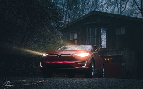 Download wallpaper 3840x2400 tesla model s, tesla, car, red, headlights 4k ultra hd 16:10 hd ...