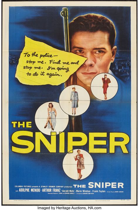 The Sniper (Columbia, 1952). One Sheet (27" X 41"). Crime.. ... | Lot #50479 | Heritage Auctions